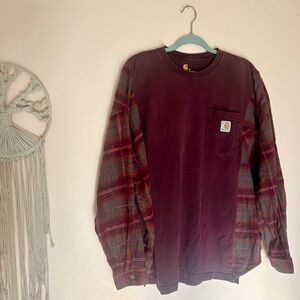 Up cycled Carhartt Plaid Shirt